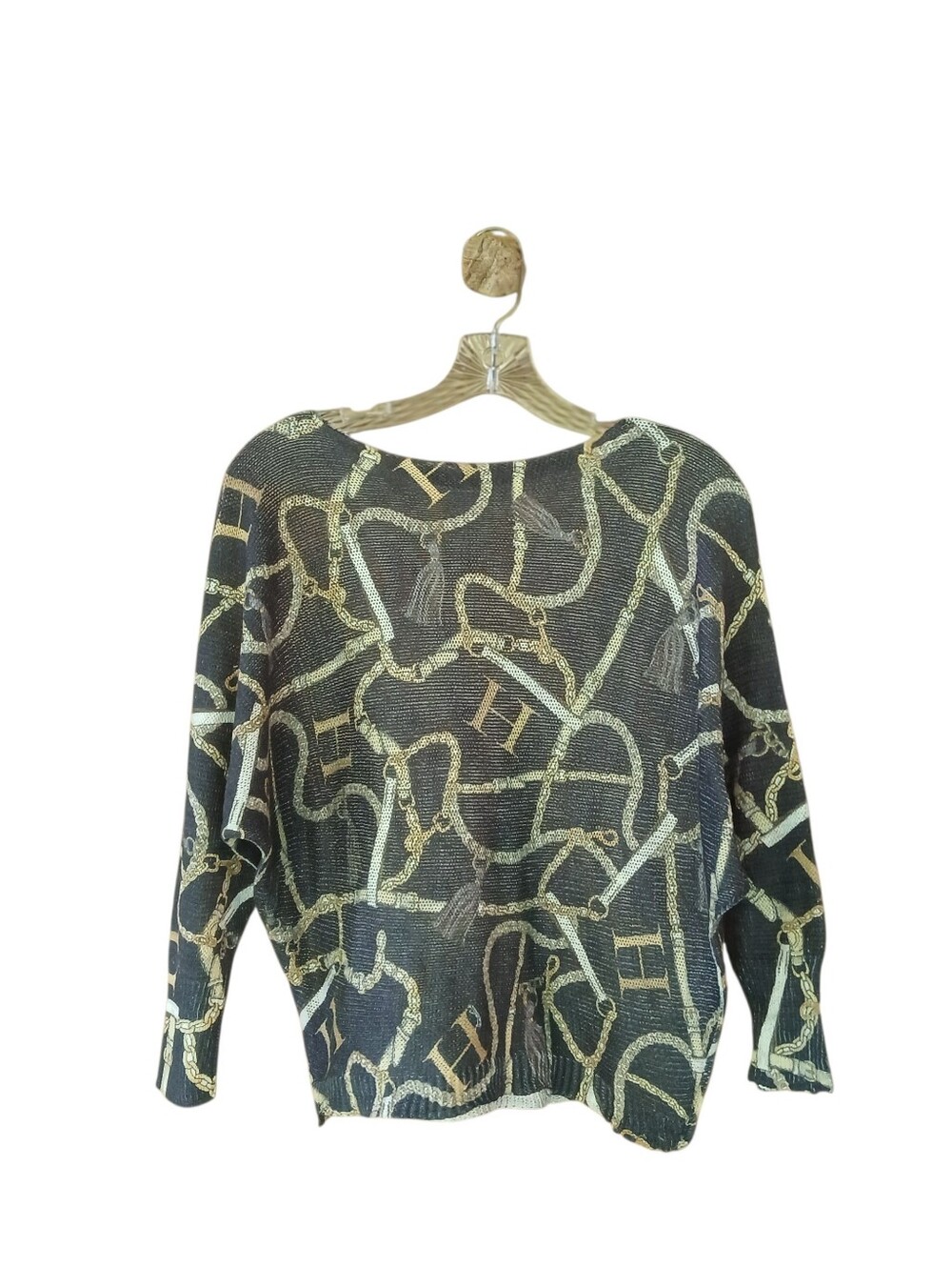 Gigi Moda Gray Boat Neck Dolman Sleeve Sweater Medium